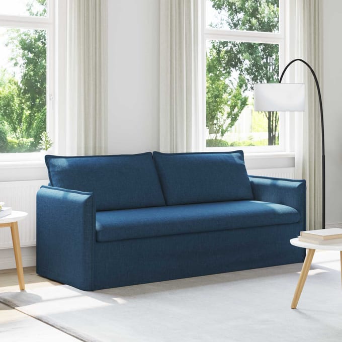 vidaXL - Bank - Blauw - 196 - x - 82 - x - 85 - cm - Stof