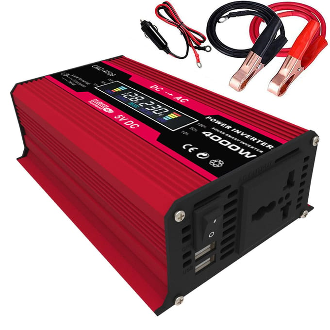 Piekvermogen Gemodificeerde Sinusomvormer LED Display 300W Nominaal vermogen Omvormer DC 12V naar AC 220V rood
