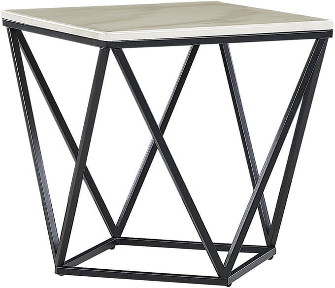 MALIBU - Bijzettafel - Beige - MDF