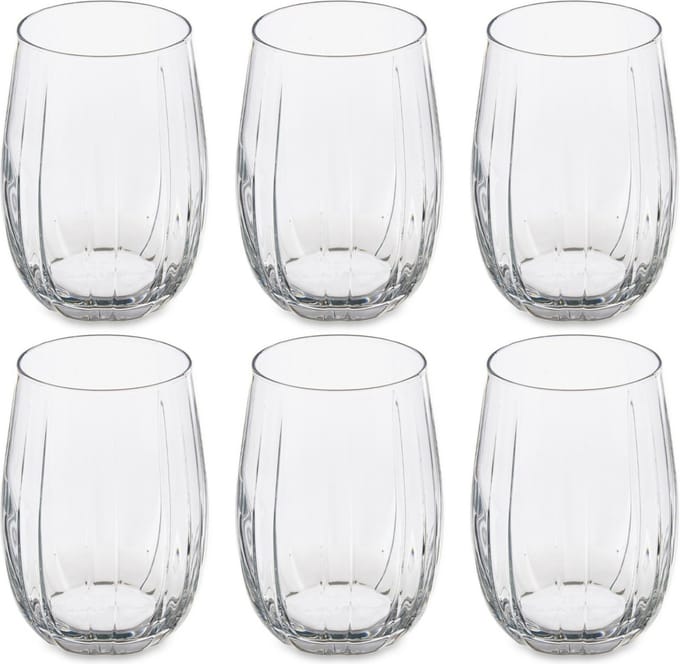 Pasabahce Drinkglazen/waterglazen - luxe glas - set 12x stuks - 400 ml