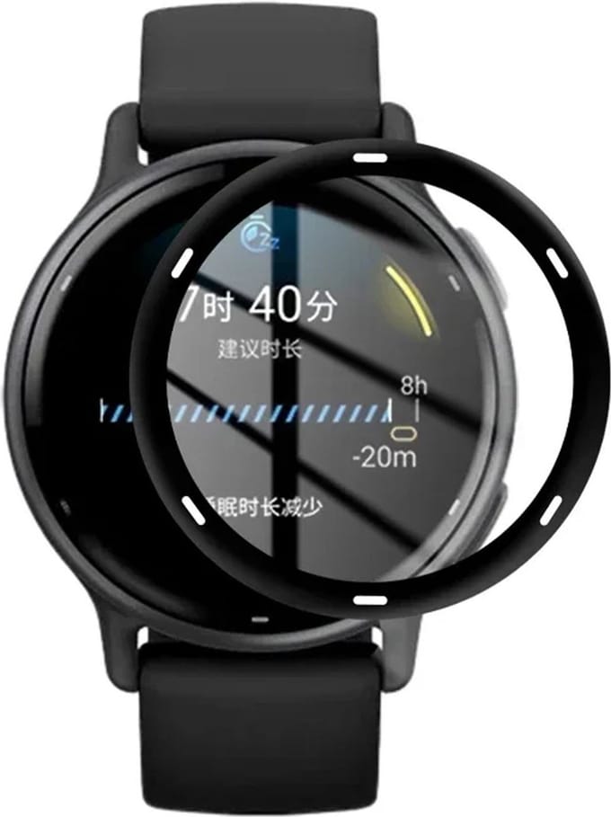 Screenprotector geschikt voor Garmin Vivoactive 5 - Volledige cover - Hoge kwaliteit screen protector - PMMA - 1 stuks - TechDefend