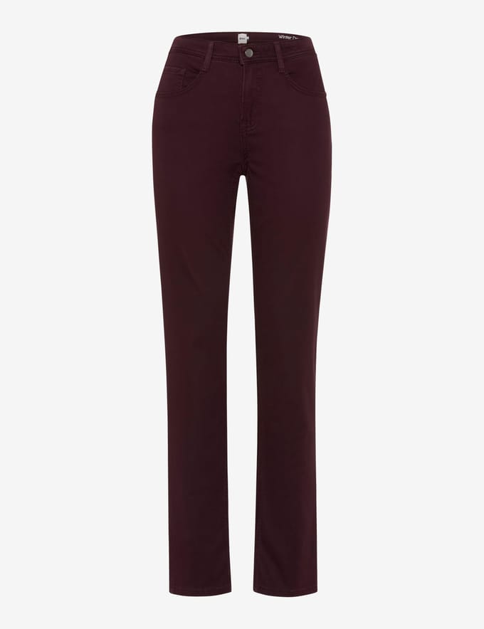 Brax Dames Broek  Style CAROLA BLACKBERRY VIOLET, donkerpaars, maat 52