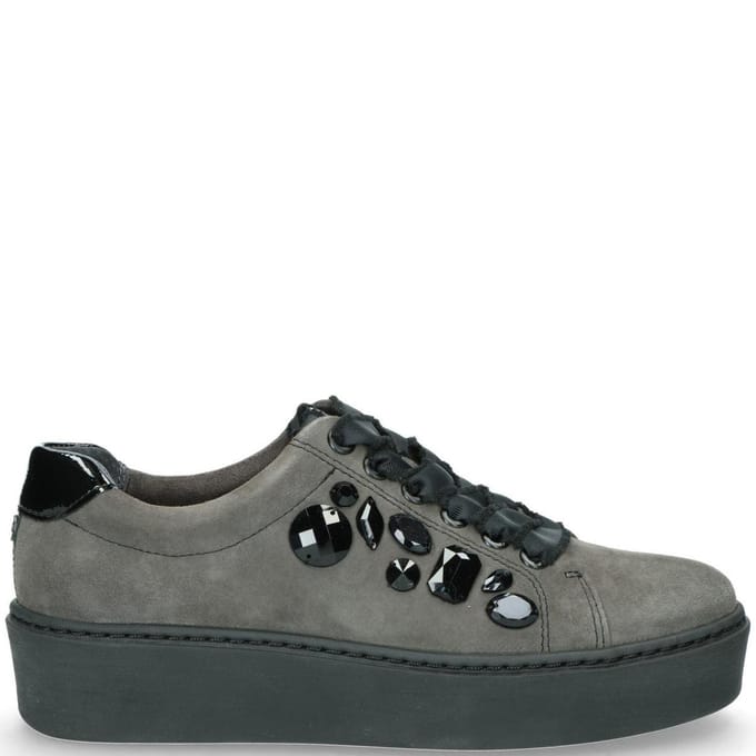 Tamaris Dames Veterschoenen - Grijs - Maat 38