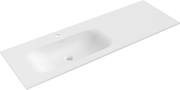 Mexen Vela verzonken wastafel links 141 x 46,5 cm, wit mat - 25231401L