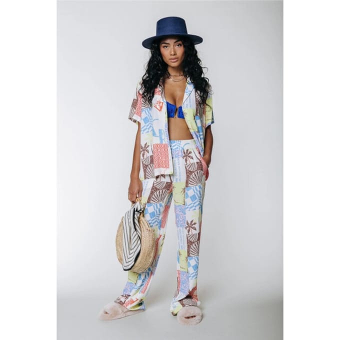 Colourful Rebel Melody Patchwork Straight Pants Multicolor Taglia: S | Pantaloni Outlet | Donna
