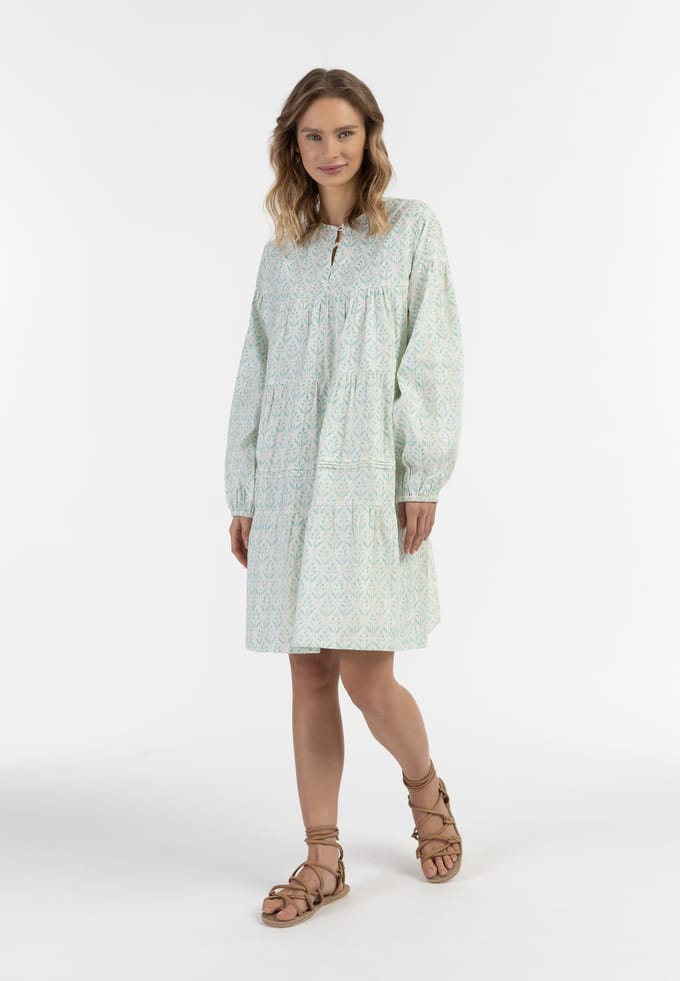 IZIA Midi-jurk met all-over print Dames turkoois