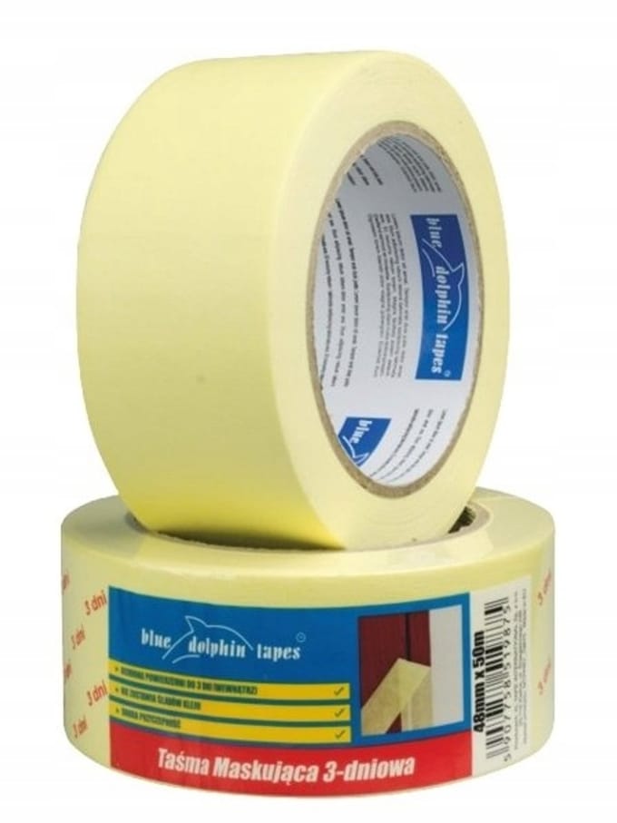 Blue Dolphin Afplaktape 3 Dagen 30mm x 50m - Professionele Kwaliteit