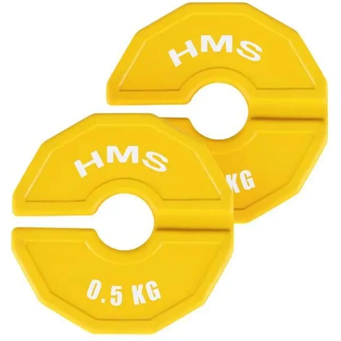 HMS TSN50 Serie - Gewichtplaat - 2 x 0.5 kg - Geel - Stalen Constructie