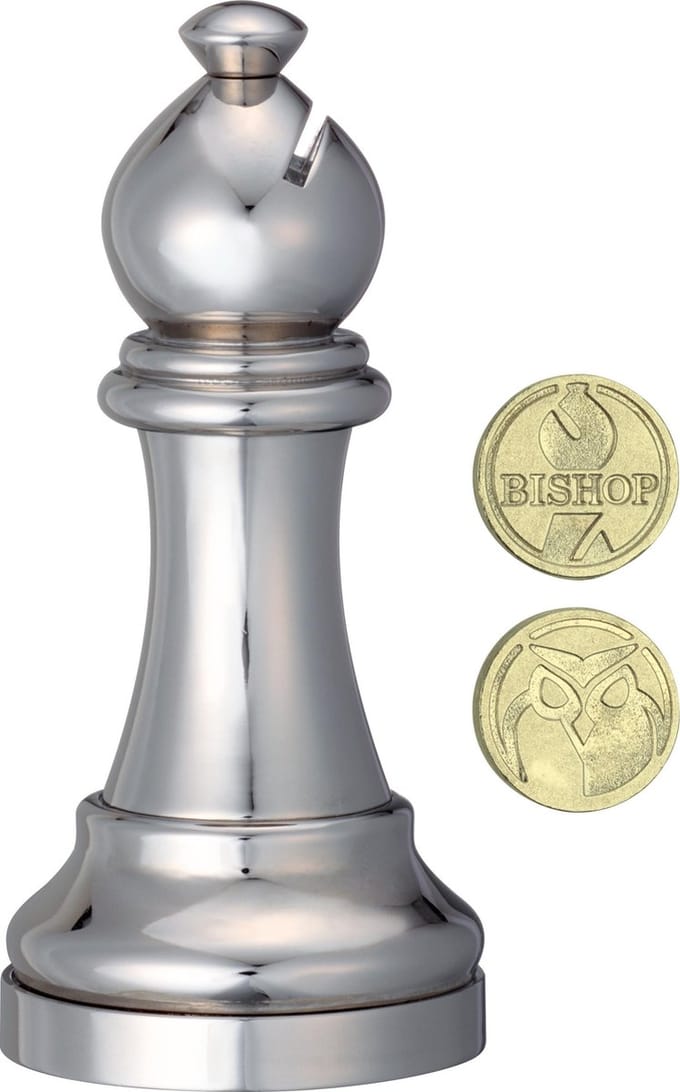 Cast Chess Puzzle - Bishop - Silver