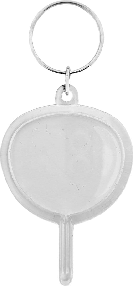 CombiCraft Plexiglas sleutelhanger blanco lolly 46x70mm - 10 stuks