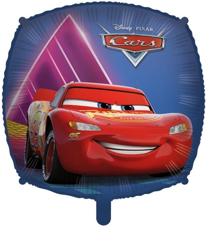 Vegaoo - Vierkante aluminium ballon Cars 46 cm