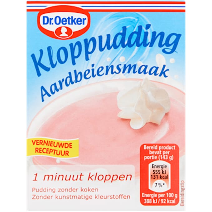 Kloppudding aardbeiensmaak