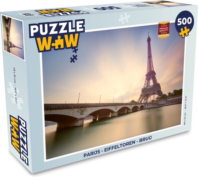 Puzzel Parijs - Eiffeltoren - Brug - Legpuzzel - Puzzel 500 stukjes