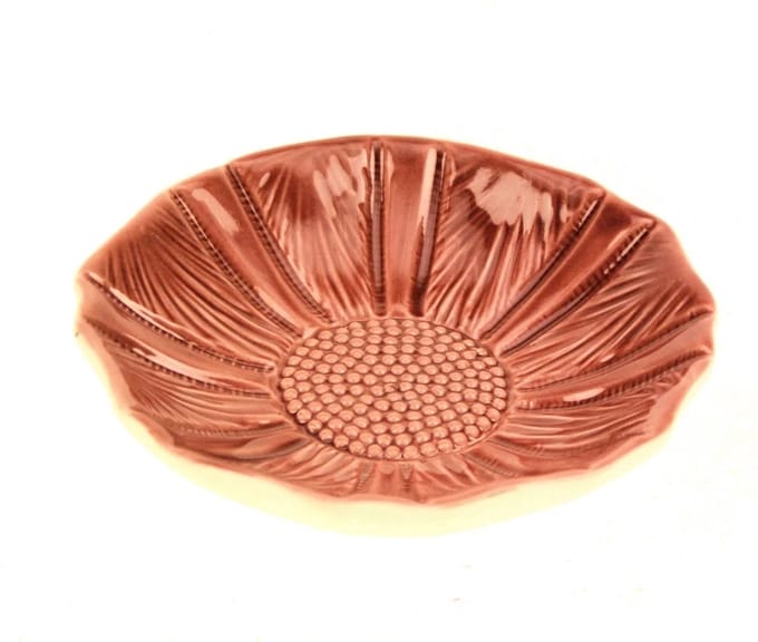 Schaaltje oud roze keramiek Ø11,5x2,8cm