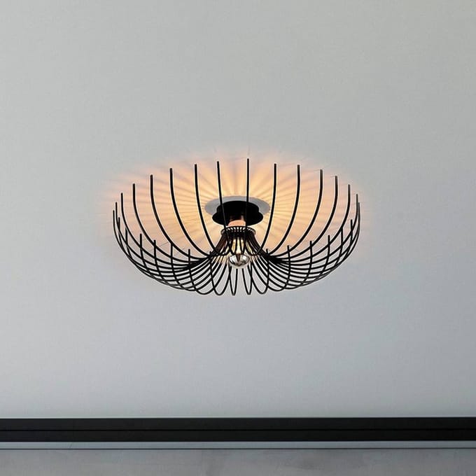 Opviq Plafondlamp Aspendos N-639, zwart, metaal, Ø 56 cm