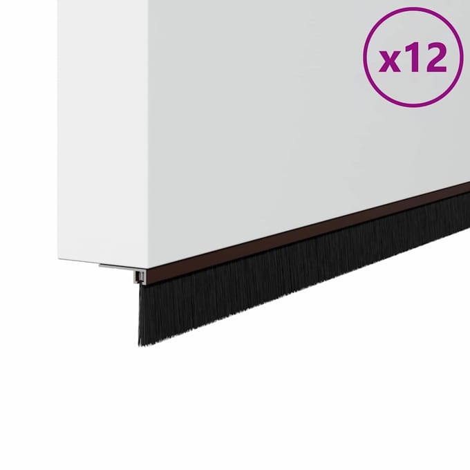 vidaXL - Schroefbare - Deurborstelafdichtingen - 12 - st - Bruin - 100 - cm