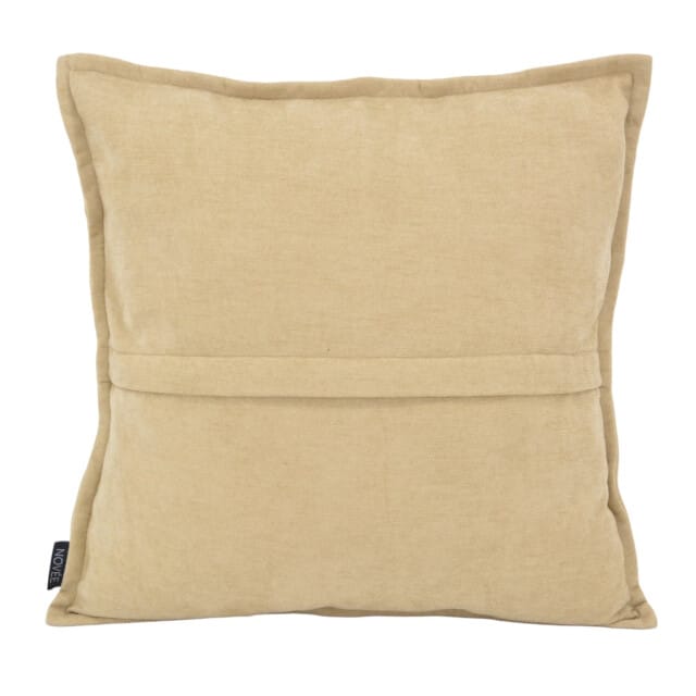 NOVÉE Sierkussen chenille piped beige | 45 x 45 cm | polyester
