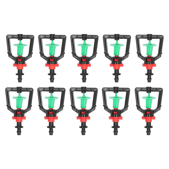 10 Set Roterende G Type Micro Sproeier Planten Besproeier Refractie Sproeikop voor Kas black