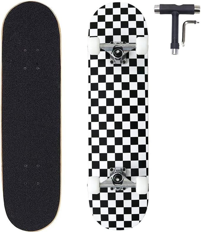 Compleet Skateboard 80x20 cm voor Beginners en Gevorderden | 7 Lagen Varonen Hout