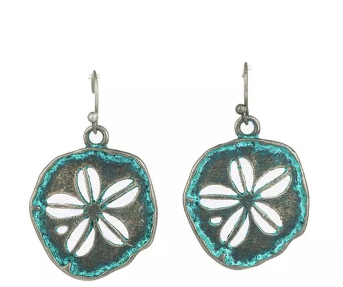 Jomide Oorhangers Boho Bloem Turquoise - Zilver