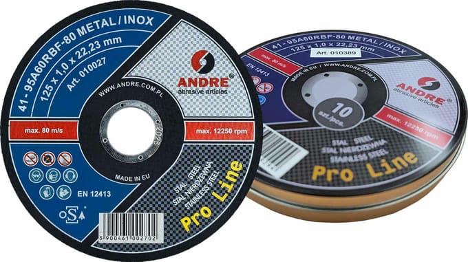 Andre PRO-LINE - Doorslijpschijf - 125mm - 1,0mm - Metaal en INOX