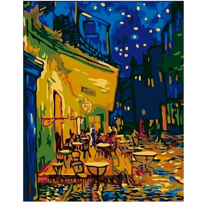 Schilderen op nummers "Van Gogh - Cafe"