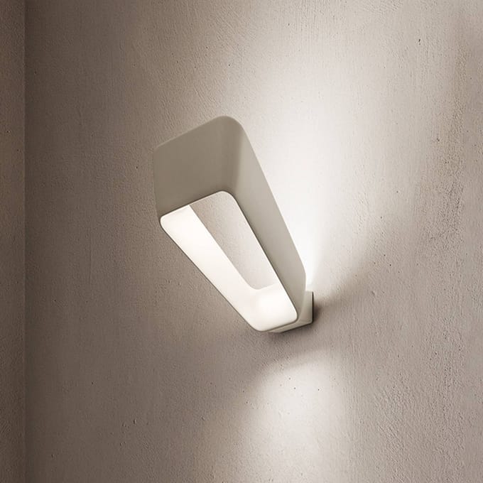 kdln wandlamp Frame, wit, 23 x 20 cm, metaal