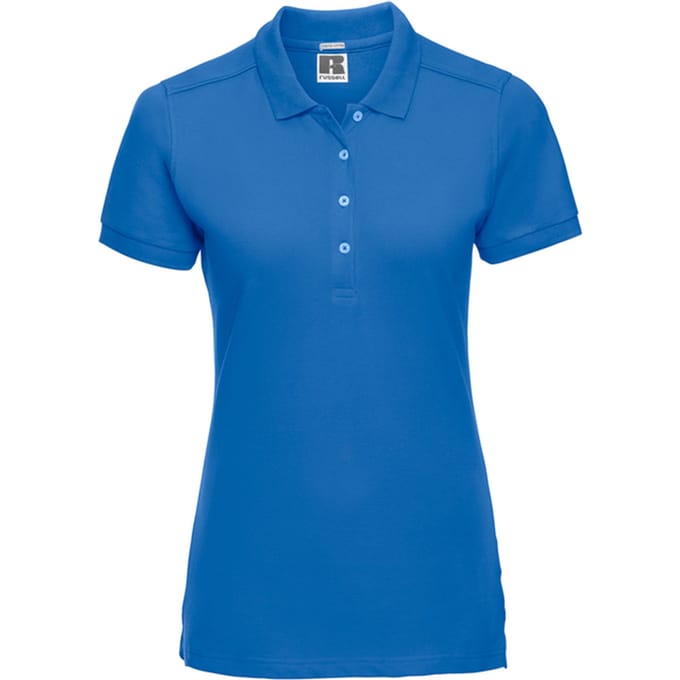 Russell Dames/Dames Stretch Fitted Poloshirt (Azuurblauw)