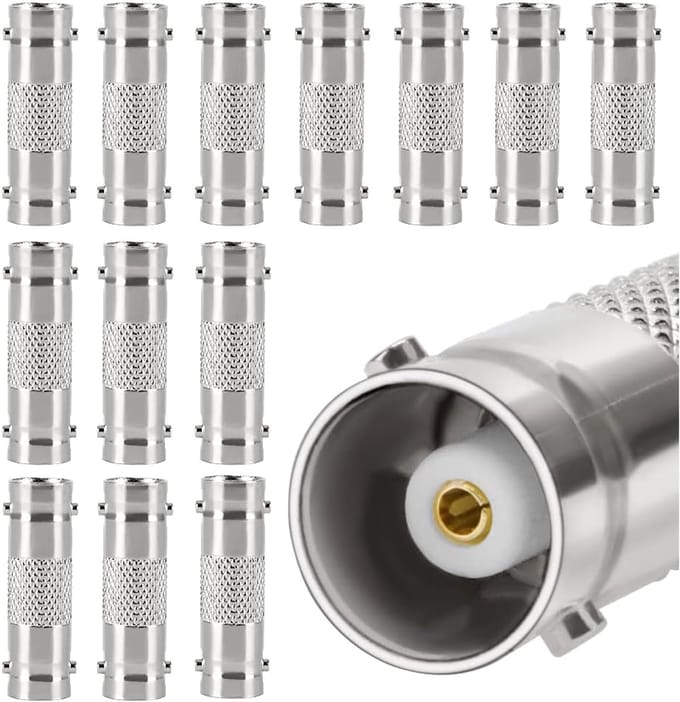 BNC Vrouw Koppelaar - Adapter Connector - Video Verbinding - Set van 13 stuks - Zilver