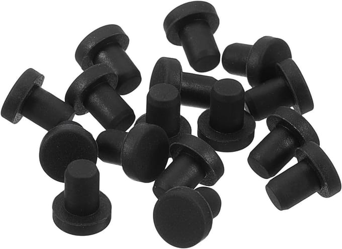 16 Stuks Zwarte Rubberen Stops voor Gaten 4.5mm - Afdichtpluggen