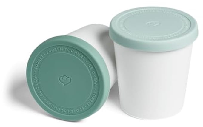 Set van 2 IJscontainers 1L - BPA-vrije Bewaarpotten voor Ijs