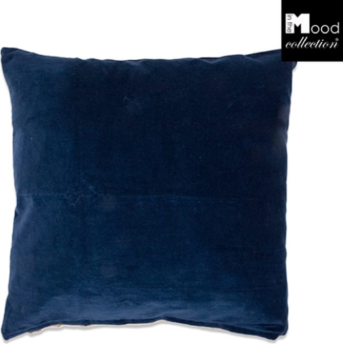 In The Mood Leontios Kussen 50 x 50 x 10 cm - Indigo