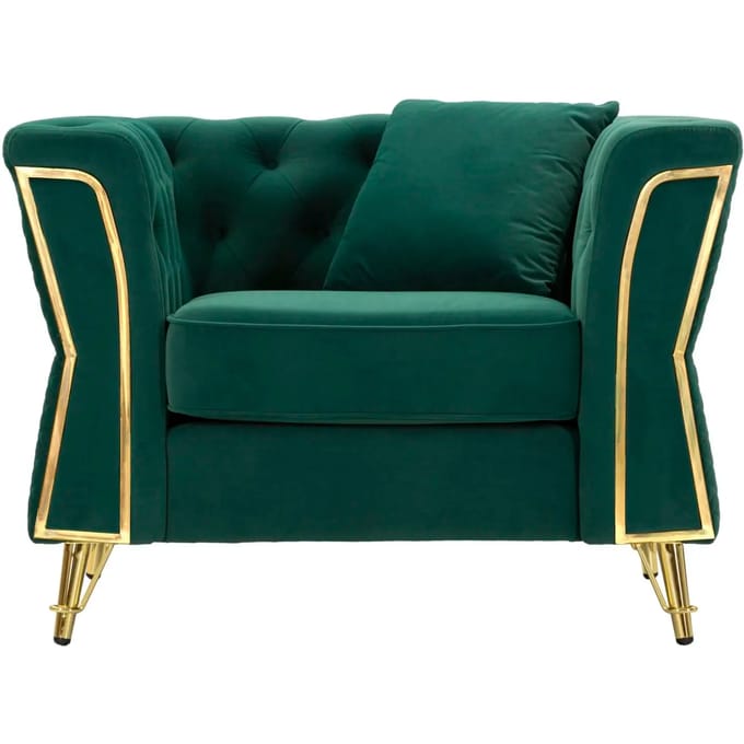 Fauteuil Emy Green With Cushion 104×83×76 cm