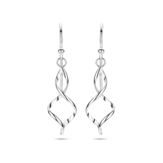 Glams oorhangers franse haak 34 mm - Zilver