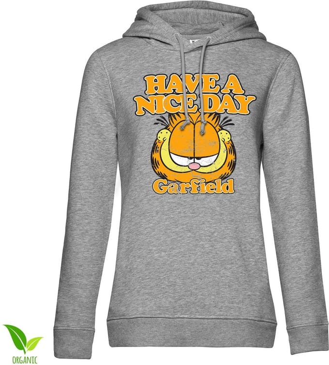 Garfield Hoodie/trui -L- Have A Nice Day Grijs