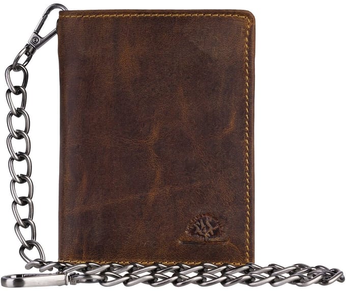 GREENBURRY portemonnee Vintage Save Wallet With Chain Brown bruine