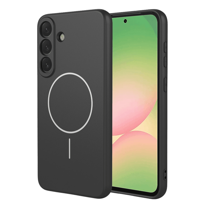 Mocaa Samsung Galaxy A57 Siliconen Magnetische Case Zwart