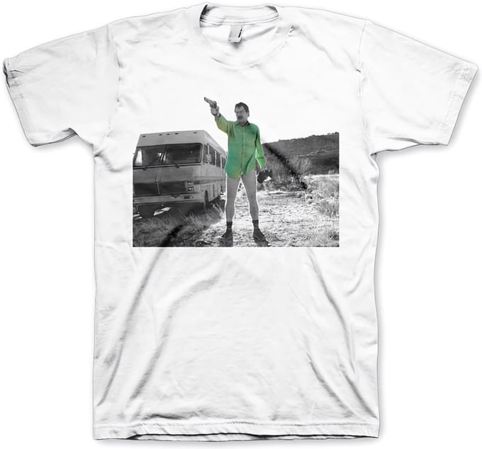 Breaking Bad Heren Tshirt -M- Walter White Duotone Wit