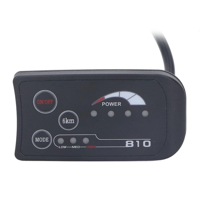 36V 48V S810 LED Display Paneel voor Elektrische Fiets 4-Draads Fiets Modificatie LED Controle Display Meter gray