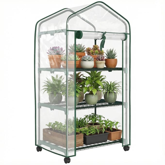 Outsunny-kas-PVC-69x49x130cm-Transparant