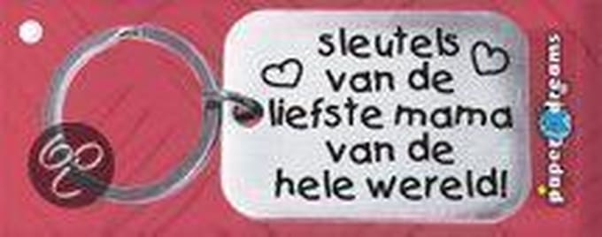 RVS Sleutelhanger - Sleutels van de liefste mama van de hele wereld! (moeder, moederdag)