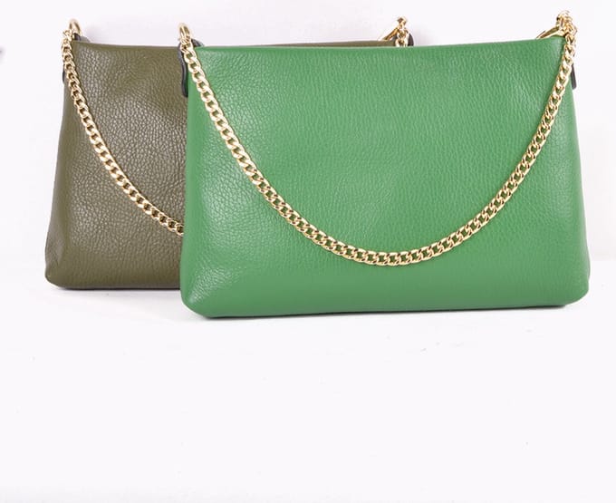 Giuliano schoudertas Shanna - Olijfgroen - Dames - Made in Italy