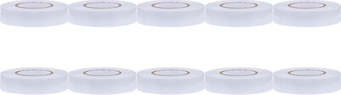 Isolatietape 10 Pack - Yurga - Wit - 20mmx18m