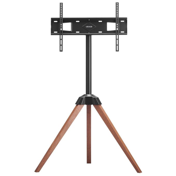 Statief Schildersezel TV-standaard Houten Poten Houdt tot 99 lbs voor 40-65 Inch Schermen