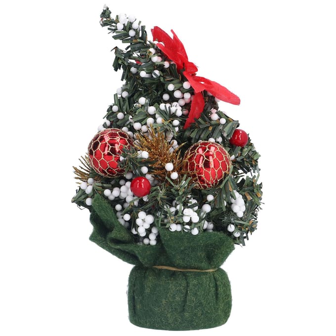 Kunstkerstboom Mini Exquise Schattig Heldere Kleuren Desktop Innovatieve Kerstboom red