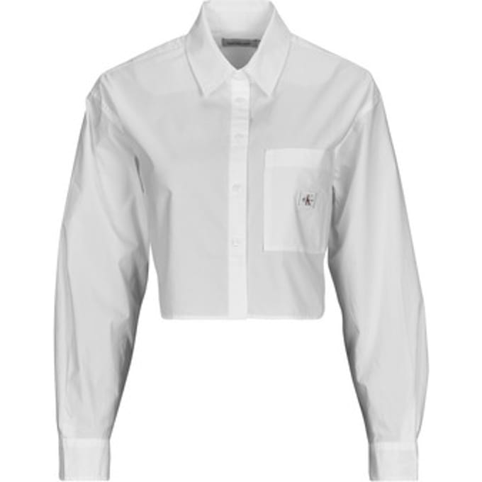 Overhemd Calvin Klein Jeans WOVEN LABEL CROPPED SHIRT