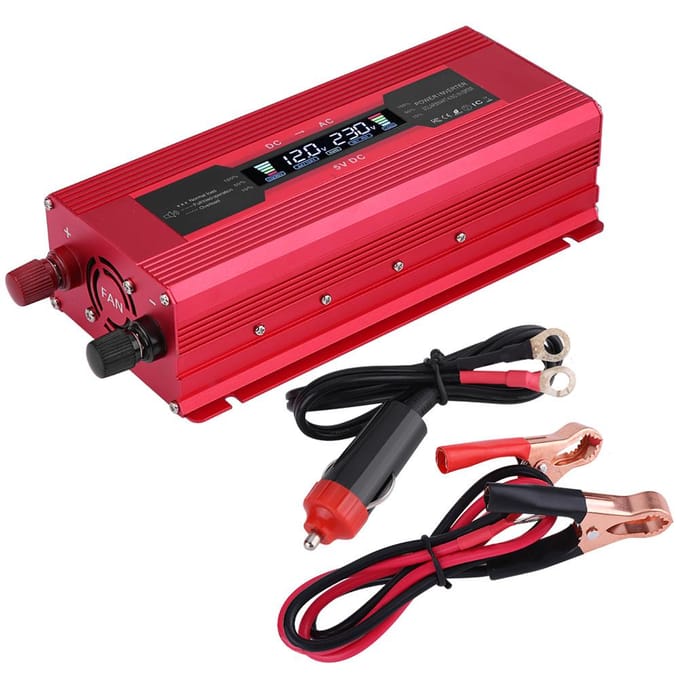 1000W DC 12V to AC  Peak Power 2000W Car Power Inverter Converter Dual USB black
