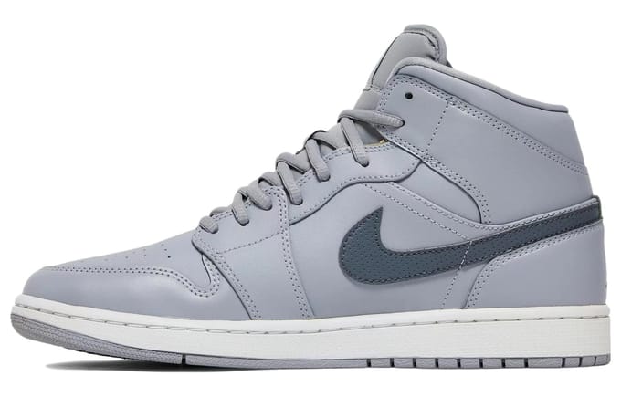 Jordan 1 Retro Mid Wolf Grey Cool Grey 554724-033 42.5 gray