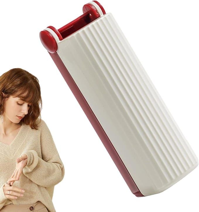 Herbruikbare Pluisroller - Wasbare Haarverwijderaar - Kleding Schoonmaken - Sterke Hechting - 3 x 27 cm - Rood en Wit