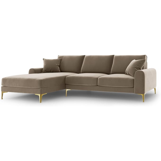 4.5-zitshoekbank Madara links velvet | Mazzini Sofas